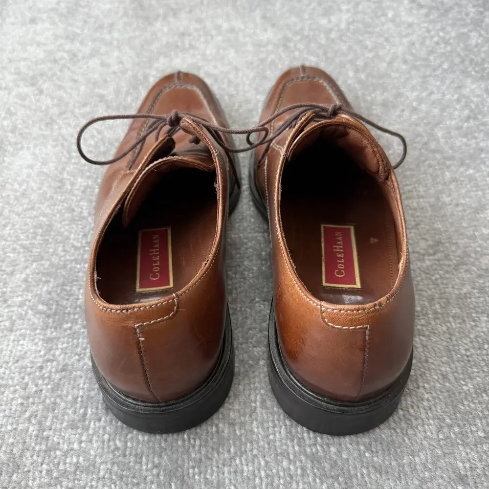 Cole Haan Shoes Mens Size 9.5 Brown Oxford Dress Air Apron Toe Leather